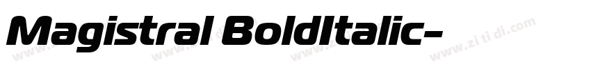 Magistral BoldItalic字体转换